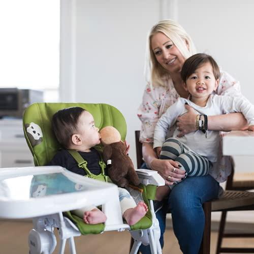imageJoovy Nook NB High Chair Featuring FourPosition Adjustable Swing Open Tray 3Position Reclining Seat and Front Wheels Southern Sea Otter National Park Foundation Edition Greenamole