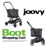 Joovy Boot Shopping Cart Featuring 70 lbs Total Weight Capacity, Stylish Removable Tote, Swivel Tires for Easy Steering, One-Handed Compact Fold, and One-Step Parking Brake (Silver Frame)(Boot Black Frame)