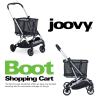 Joovy Boot Shopping Cart Featuring 70 lbs Total Weight Capacity, Stylish Removable Tote, Swivel Tires for Easy Steering, One-Handed Compact Fold, and One-Step Parking Brake (Silver Frame)(Boot Silver Frame)