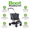 Joovy Boot X2 Shopping Cart Featuring 122 lbs Total Weight Capacity, Dual Removable Totes, Swivel Tires for Easy Steering, One-Handed Compact Fold, and One-Step Parking Brake (Black Frame)(Boot Silver Frame)