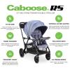 Joovy Caboose RS Sit & Stand Double Stroller for Children Up to 55 lb. with All-Terrain Wheels, UPF50+ Sun Canopy & Magnetic 5-Point Safety Harnesses, Jet(Jet)