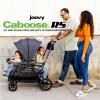 Joovy Caboose RS Sit & Stand Double Stroller for Children Up to 55 lb. with All-Terrain Wheels, UPF50+ Sun Canopy & Magnetic 5-Point Safety Harnesses, Jet(Jet)