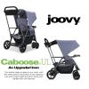 Joovy Caboose UL Sit and Stand Double Stroller with Bench Seat and Standing Platform, Plentiful Storage, Auto-Lock Quick-Fold, and Extended Sun Canopy, Slate