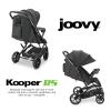 Joovy Kooper RS Lightweight Travel Stroller for Infants and Toddlers with One-Hand Fold, Magnetic Buckle, Multi-Position Recline, and Swing-Open Tray(Black)