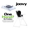 Joovy Nook High Chair Featuring Four-Position Adjustable Swing Open Tray, and Removable, Dishwasher-Safe Tray Insert for Easy Cleaning – Folds Down Flat for Easy Storage (Black)