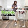 Joovy Nook High Chair Featuring Four-Position Adjustable Swing Open Tray, and Removable, Dishwasher-Safe Tray Insert for Easy Cleaning – Folds Down Flat for Easy Storage (Black)