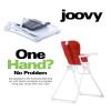 Joovy Nook High Chair Featuring Four-Position Adjustable Swing Open Tray, and Removable, Dishwasher-Safe Tray Insert for Easy Cleaning – Folds Down Flat for Easy Storage (Red)