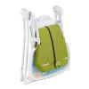 Joovy Nook High Chair Featuring Four-Position Adjustable Swing Open Tray, and Removable, Dishwasher-Safe Tray Insert for Easy Cleaning – Folds Down Flat for Easy Storage (White and Green)