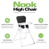 Joovy Nook High Chair Featuring Four-Position Adjustable Swing Open Tray, and Removable, Dishwasher-Safe Tray Insert for Easy Cleaning – Folds Down Flat for Easy Storage (Black)