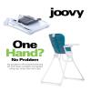 Joovy Nook High Chair Featuring Four-Position Adjustable Swing Open Tray, and Removable, Dishwasher-Safe Tray Insert for Easy Cleaning – Folds Down Flat for Easy Storage (Turquoise)