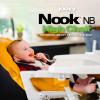 Joovy Nook NB High Chair Featuring Four-Position Adjustable Swing Open Tray, 3-Position Reclining Seat, and Front Wheels for Added Mobility – Folds Down Flat for Easy Storage, Jet