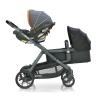 Joovy Qool Stroller, Customizable Stroller, Single, Double, Triple, Black Melange(Black Melange)