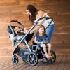 Joovy Qool Stroller, Customizable Stroller, Single, Double, Triple, Black Melange(Black Melange)