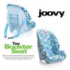 Joovy Toy Booster Seat & Functional Doll Car Seat Featuring Crash-Tested Latch System for Safety, Machine-Washable Cover for Easy Cleaning, and Five-Point Harness – Fits Dolls 12” to 22”, Blue(Blue Dot)