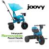 Joovy Tricycoo 4.1 Kids Tricycle with 4-Stages Featuring Extra-Wide Front Tire, Removable and Adjustable Parent Handle, Safety Harness, Machine-Washable Seat Pad, and Retractable Canopy (Blue)(Blue)