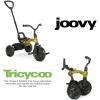 Joovy Tricycoo Fold & Go Toddler Tricycle Featuring Removable, Adjustable Push Handle, Lockable Front Pedals, Height-Adjustable Seat, 3-Point Safety Harness, and Rear Storage Box (Goldy)(Greenamole)