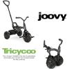 Joovy Tricycoo Fold & Go Toddler Tricycle Featuring Removable, Adjustable Push Handle, Lockable Front Pedals, Height-Adjustable Seat, 3-Point Safety Harness, and Rear Storage Box (Goldy)(Forged Iron)