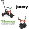 Joovy Tricycoo Fold & Go Toddler Tricycle Featuring Removable, Adjustable Push Handle, Lockable Front Pedals, Height-Adjustable Seat, 3-Point Safety Harness, and Rear Storage Box (Goldy)(Rorange)