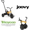 Joovy Tricycoo Fold & Go Toddler Tricycle Featuring Removable, Adjustable Push Handle, Lockable Front Pedals, Height-Adjustable Seat, 3-Point Safety Harness, and Rear Storage Box (Goldy)(Goldy)