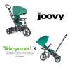 Joovy Tricycoo LX Premium Kids Tricycle with 8 Stages Featuring Chunky Front Tire, Removable and Adjustable Parent Handle, Machine-Washable Seat Pad, and Retractable Canopy, Black, 1 Count (Pack of 1)(Pine)