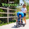 Joovy Tricycoo LX Premium Kids Tricycle with 8 Stages Featuring Chunky Front Tire, Removable and Adjustable Parent Handle, Safety Harness, Machine-Washable Seat Pad, and Retractable Canopy, Pine(Pine)