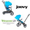 Joovy Tricycoo LX Premium Kids Tricycle with 8 Stages Featuring Chunky Front Tire, Removable and Adjustable Parent Handle, Safety Harness, Machine-Washable Seat Pad, and Retractable Canopy, Pine(Glacier)