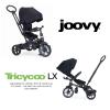 Joovy Tricycoo LX Premium Kids Tricycle with 8 Stages Featuring Chunky Front Tire, Removable and Adjustable Parent Handle, Safety Harness, Machine-Washable Seat Pad, and Retractable Canopy, Pine(Black)