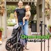 Joovy Zoom Lightweight Jogging Stroller Featuring High Child Seat, Shock-Absorbing Suspension, Extra-Large Air-Filled Tires, Parent Organizer, One-Handed Fold, and Easy One-Hand Fold, Jet