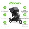 Joovy Zoom Lightweight Jogging Stroller Featuring High Child Seat, Shock-Absorbing Suspension, Extra-Large Air-Filled Tires, Parent Organizer, One-Handed Fold, and Easy One-Hand Fold, Jet