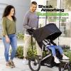 Joovy Zoom360 Ultralight Jogging Stroller Featuring High Child Seat, Shock-Absorbing Suspension, Extra-Large Air-Filled Tires, Parent Organizer, Air Pump, and Easy One-Hand Fold (Black)(Black)