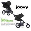 Joovy Zoom360 Ultralight Jogging Stroller Featuring High Child Seat, Shock-Absorbing Suspension, Extra-Large Air-Filled Tires, Parent Organizer, Air Pump, and Easy One-Hand Fold (Black)(Black)