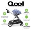 New Joovy Qool Customizable Modular Stroller – Single Double Triple Configurations, Slate(Slate)