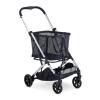 Joovy Boot Shopping Cart Featuring 70 lbs Total Weight Capacity, Stylish Removable Tote, Swivel Tires for Easy Steering, One-Handed Compact Fold, and One-Step Parking Brake (Silver Frame)(Boot Silver Frame)