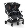 Joovy Kooper X2 Double Stroller, Lightweight Travel Stroller, Compact Fold with Tray, Sand(Black)