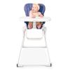 Joovy Nook NB High Chair Featuring Four-Position Adjustable Swing Open Tray, 3-Position Reclining Seat, and Front Wheels for Added Mobility – Folds Down Flat for Easy Storage, Slate