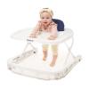 Joovy Spoon B Baby Walker & Activity Center Featuring Super-Sized Tray with Dishwasher-Safe Insert, Ultra-Wide Base, Three Adjustable Heights, and Rear-Wheel Parking Brake (Slate)