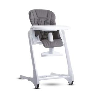 Joovy Foodoo High Chair, Newborn-Ready Reclinable Seat, Adjustable Footrest, 8 Height Positions, Charcoal