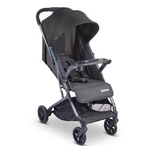 Joovy Kooper Lightweight Baby Stroller Featuring Removable, Swing-Open Tray, Big Wheels, Reclining Seat with Footrest, Extra-Large Retractable Canopy, and Compact Fold (Forged Iron)(Forged Iron)