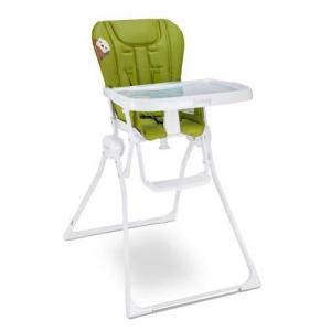Joovy Nook High Chair Featuring Four-Position Adjustable Swing Open Tray, and Removable, Dishwasher-Safe Tray Insert for Easy Cleaning – Folds Down Flat for Easy Storage (White and Green)