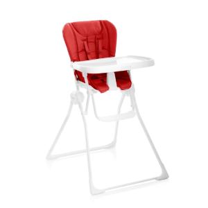 Joovy Nook High Chair Featuring Four-Position Adjustable Swing Open Tray, and Removable, Dishwasher-Safe Tray Insert for Easy Cleaning – Folds Down Flat for Easy Storage (Red)