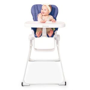 Joovy Nook NB High Chair Featuring Four-Position Adjustable Swing Open Tray, 3-Position Reclining Seat, and Front Wheels for Added Mobility – Folds Down Flat for Easy Storage, Slate