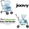 Joovy Toy Caboose Baby Doll Stroller Featuring Reclining Front Seat, Adjustable Footrest, Storage Basket, Extendable Canopy, and Snack Tray – Holds 3 Dolls (Pink Dot)(Blue)