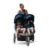 Joovy Zoom X2 Lightweight Performance Double Jogging Stroller Featuring Extra-Large Pneumatic Tires with Air Pump Included, Locking and Swiveling Front Tire, and Easy One-Handed Fold, Forged Iron(Forged Iron)