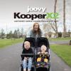 Joovy Kooper Lightweight Baby Stroller Featuring Removable, Swing-Open Tray, Big Wheels, Reclining Seat with Footrest, Extra-Large Retractable Canopy, and Compact Fold (Sand)(Sand)