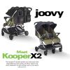 Joovy Kooper Lightweight Baby Stroller Featuring Removable, Swing-Open Tray, Big Wheels, Reclining Seat with Footrest, Extra-Large Retractable Canopy, and Compact Fold (Sand)(Olive)