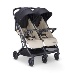 Joovy Kooper Lightweight Baby Stroller Featuring Removable, Swing-Open Tray, Big Wheels, Reclining Seat with Footrest, Extra-Large Retractable Canopy, and Compact Fold (Sand)(Sand)