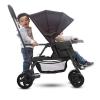 Joovy Caboose UL Sit and Stand Double Stroller with Bench Seat and Standing Platform, Plentiful Storage, Auto-Lock Quick-Fold, and Extended Sun Canopy, Jet(Black)
