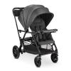 Joovy Caboose UL Sit and Stand Double Stroller with Bench Seat and Standing Platform, Plentiful Storage, Auto-Lock Quick-Fold, and Extended Sun Canopy, Jet(Jet)