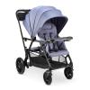 Joovy Caboose UL Sit and Stand Double Stroller with Bench Seat and Standing Platform, Plentiful Storage, Auto-Lock Quick-Fold, and Extended Sun Canopy, Jet(Slate)