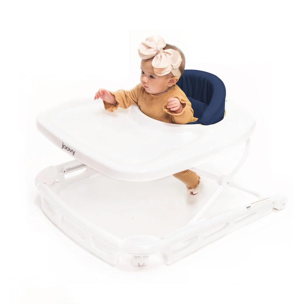 imageJoovy Spoon Baby Walker amp Activity Center Featuring Three Adjustable Heights ExtraLarge Tray and 30 lb Weight Capacity  JPMA Safety Certified BlueberryBlueberry